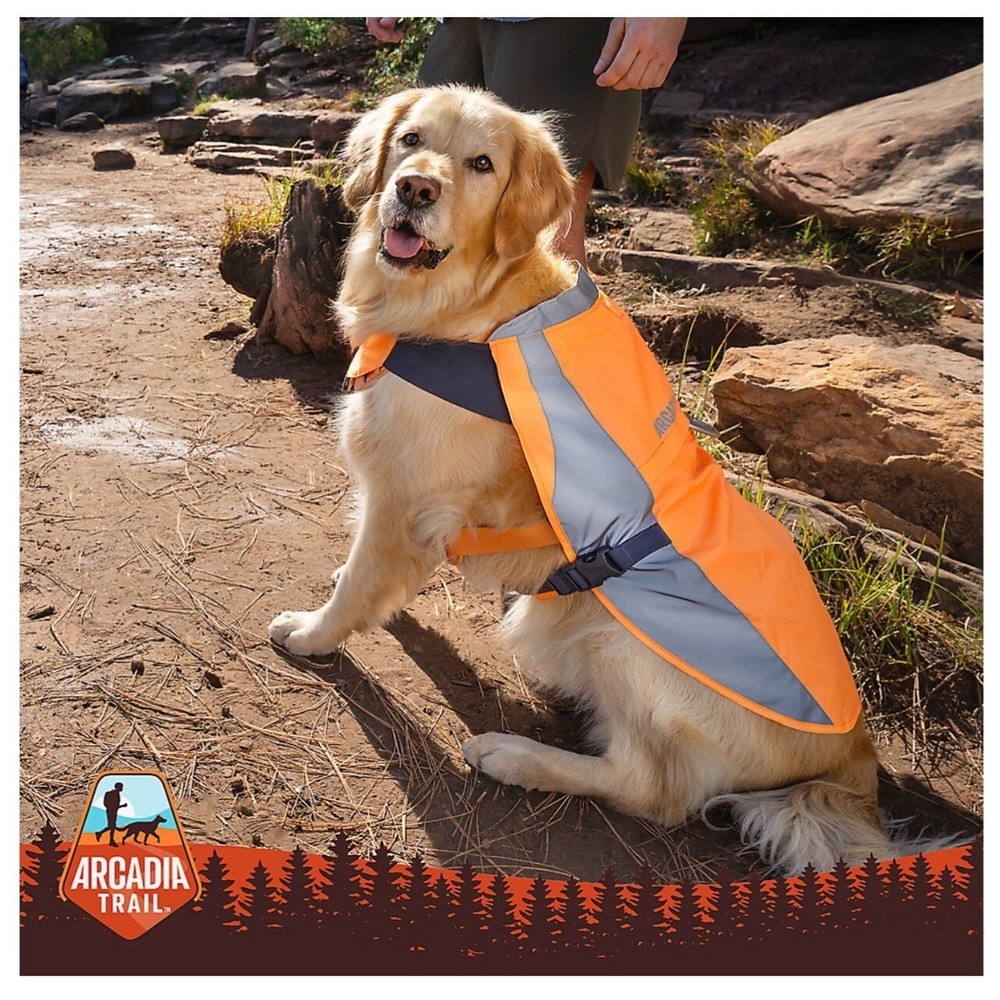 NWT Arcadia Trail XL Dog Safety Vest Reflective Adjustable Lightweight Orange